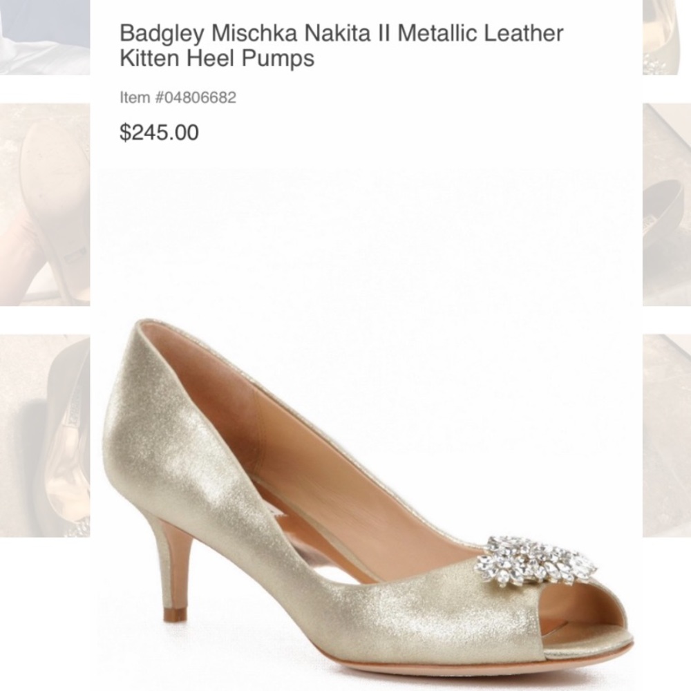 Badgley Mischka Nikita Metallic Pumps size 6.5
